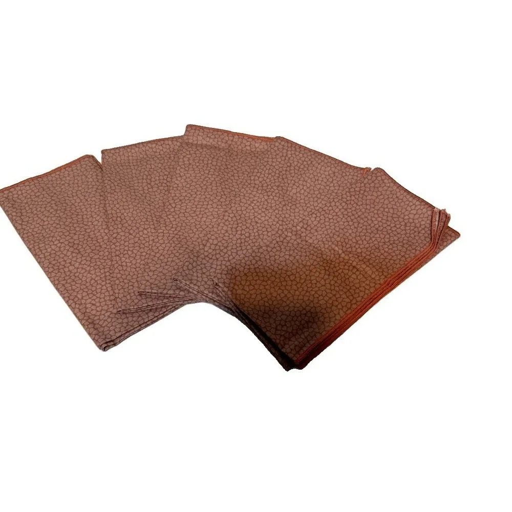 Vintage Mid Century Napkins Thick Burnt Orange 17
